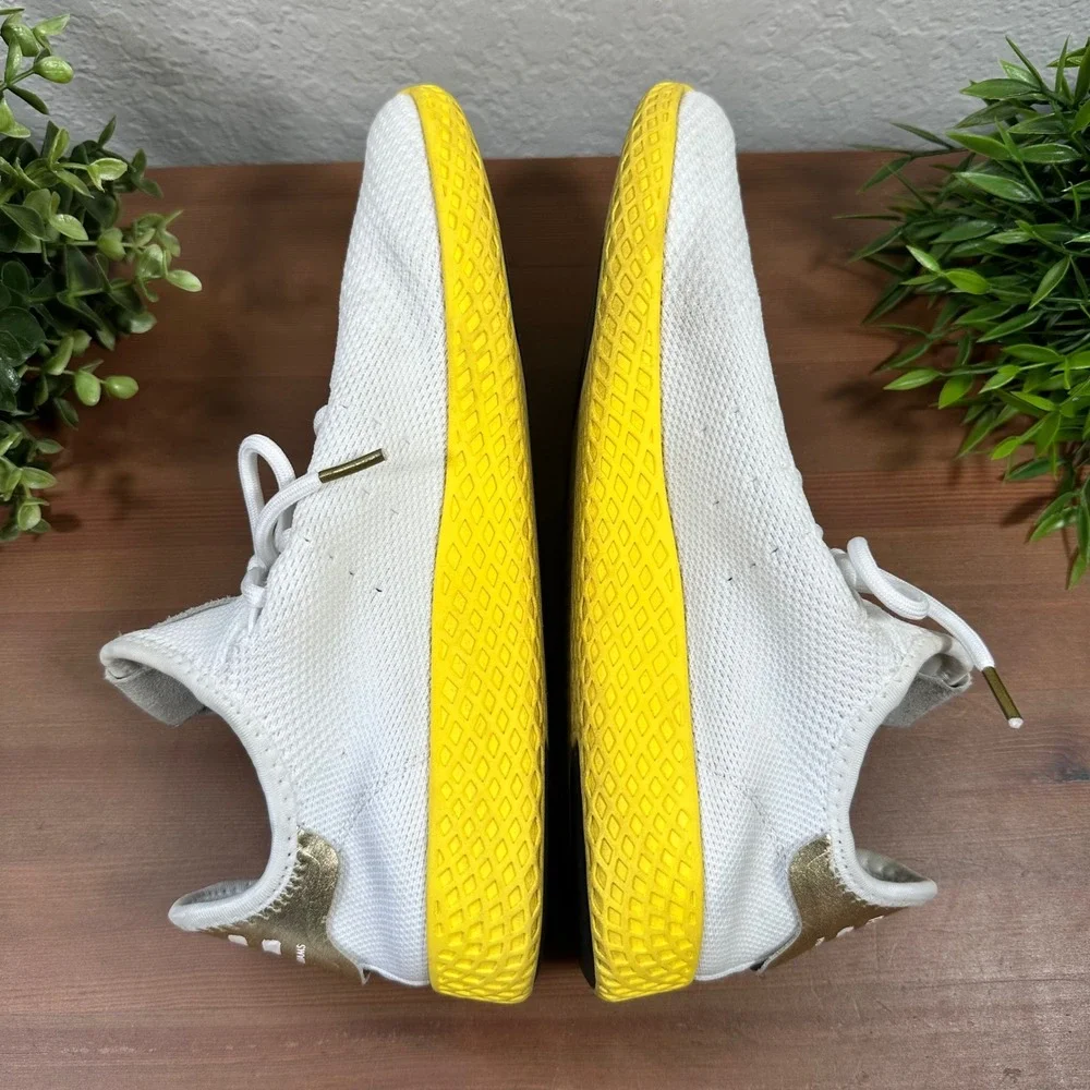 Adidas Mens Pharrell Williams Tennis Hu White Yellow BY2674 Sneakers Size 9.5